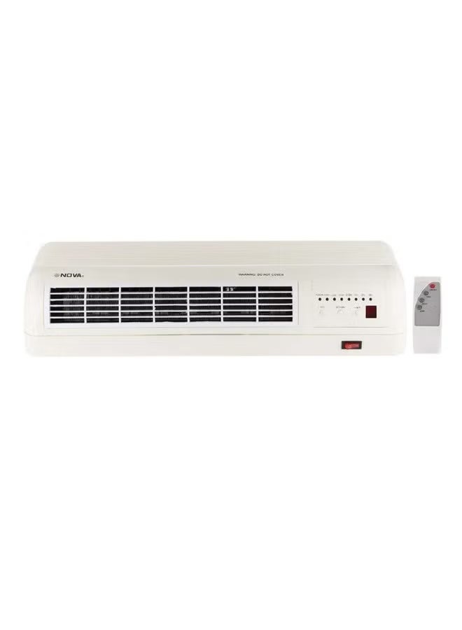 NOVA PTC Ceramic Wall Heater 2000W with LED Indicators Reliable wall heater featuring ceramic heating technology, LED status lights, remote control, rapid heat output, quiet operation, compact size, and safe use for homes during cold seasons. - Image 3